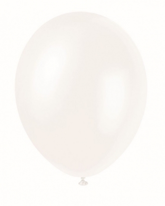 Balons, perlamuta balts (30 cm)